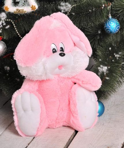 Зайчик Алина сидячий 55 см розовый (2038488)