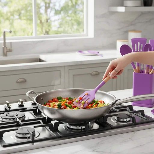 Набір силіконового кухонного приладдя 19 предметів Kitchen Set Кухонний набір із дощечкою (2038504)