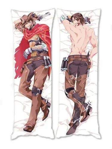 Дакимакура 150 х50 см Джесси Маккри Overwatch Jesse McCree Подушка с наволочкой двухсторонн (2038924)