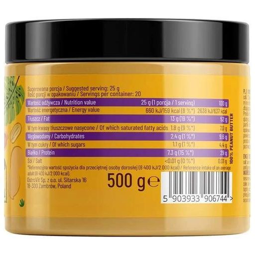 Замінник харчування OstroVit NutVit 100% Peanut Butter 500 g /20 servings/ Crunchy (2038933)