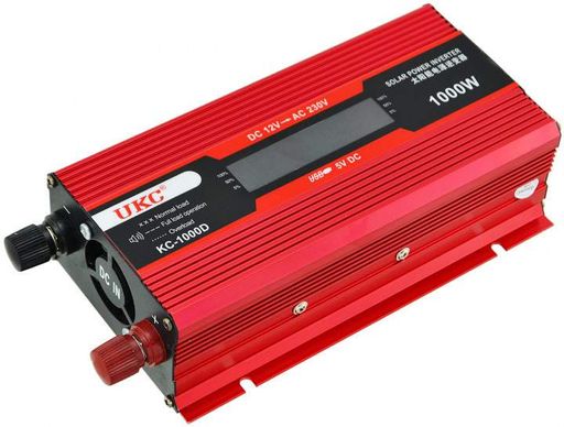 Перетворювач напруги 12в в 220в 1000Вт Авто інвертор з LCD екраном UKC 12V-220V 1000W KC-1000D (2038982)
