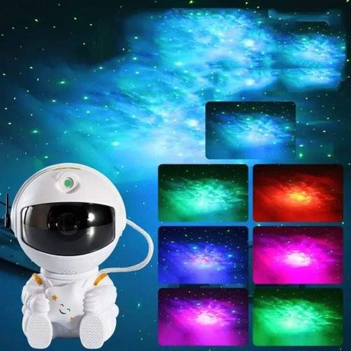 Ночник проектор лазерний з ефектом зоряного неба 8 режимів свічення USB нічник настільний світильник Астронавт з пультом дистанційного керування 5 Вт UKC (2038991)