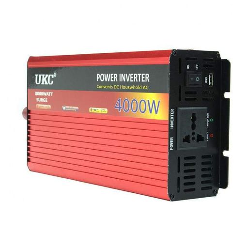 Інвертор авто перетворювач напруги з функцією плавного пуску 12V в 220V AR 4000 Вт UKC (2038997)