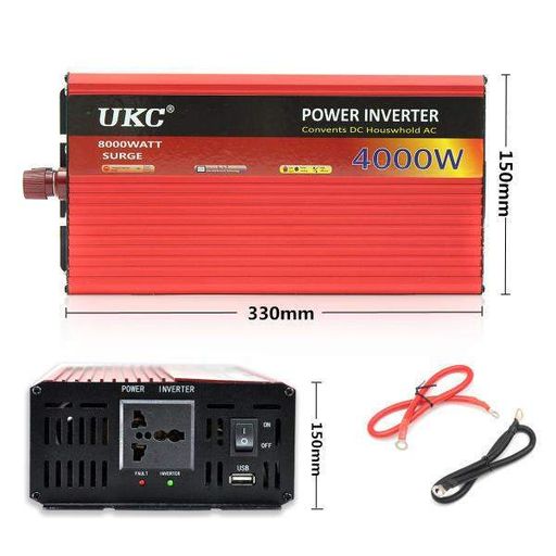 Інвертор авто перетворювач напруги з функцією плавного пуску 12V в 220V AR 4000 Вт UKC (2038997)