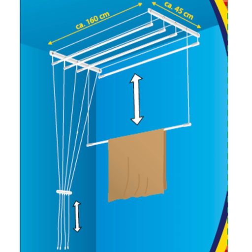 Сушилка для білизни настінно-стельова Casa Si Perfect Dry 5x1.6 м сталь Білий (2039389)