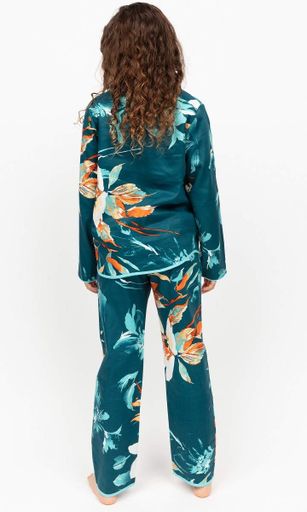 Пижама для девочки Cyberjammies Goldie 7132 4-5 лет/110 см Зеленый с цветочным принтом (5051877530737) (2039431)