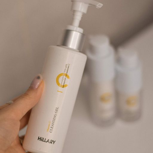 Гель для умывания с витамином С и солнцезащитный крем SPF 50+ Hillary для лица защита от солнца и очищение кожи. (652614) (2039516)