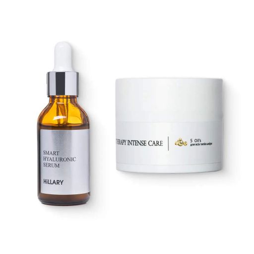Гіалуронова сироватка Smart Hyaluronic + Крем для всіх типів шкіри Corneotherapy Intense Сare 5 oil’s (652181) (2039521)