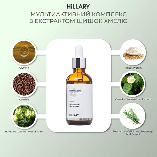 Комплекс HBS Інтенсивний догляд Hillary для волосся обличчя тіла з вітаміном С та екстрактом хмелю 3 в 1 (652515) (2039537)