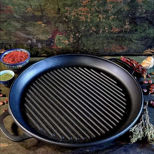 Казан чугунный Maysternya 8 л WOK с крышкой-сковородой 34 см Черный (690790) (2039654)