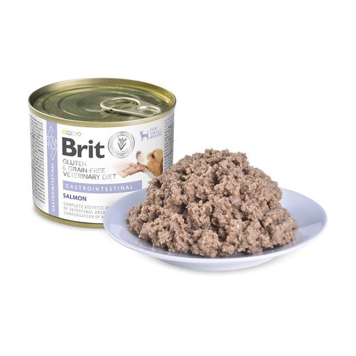 Вологий корм для собак Brit Veterinary Diet Gastrointestinal при проблемах з травленням, з лососем, 200 г