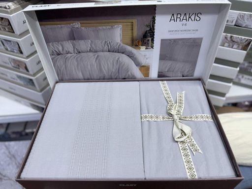 Постельное белье Arakis V6 Acik Gri Ранфорс Жаккард Clasy pbe0052099 (2040407)