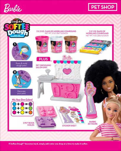 Тісто для ліплення Barbie Зоомагазин з формами, набір 10од Cra-Z-Art det0017610 (2040413)