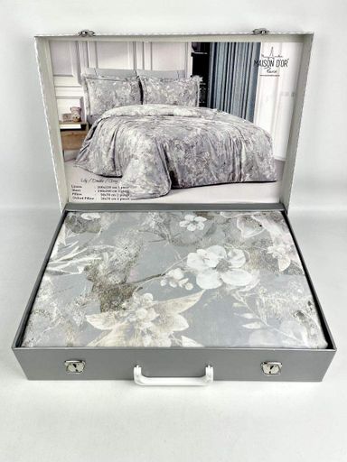 Постільна білизна Maison D'or Lily grey тенсел євро (2041759)