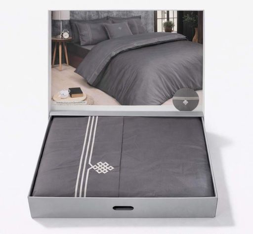 Постельное белье Maison D'or Deluxe grey делюкс сатин евро (2041811)