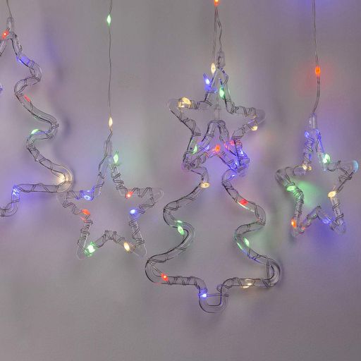 Гирлянда штора светодиодная GarlandoPro звезда и елка 120LED 3х0,9 м 8 режимов 1733069ML (2042455)
