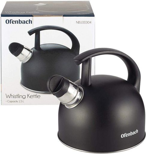 Чайник Magic Kettle зі свистком, чорний матовий Ofenbach 1,5 л kuh0011112 (2043123)