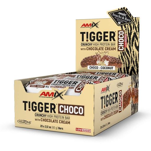 Батончик Tigger Choco Crunchy Protein Bar, 20*60 грам Шоколад-кокос AMIX fit0024241 (2043302)