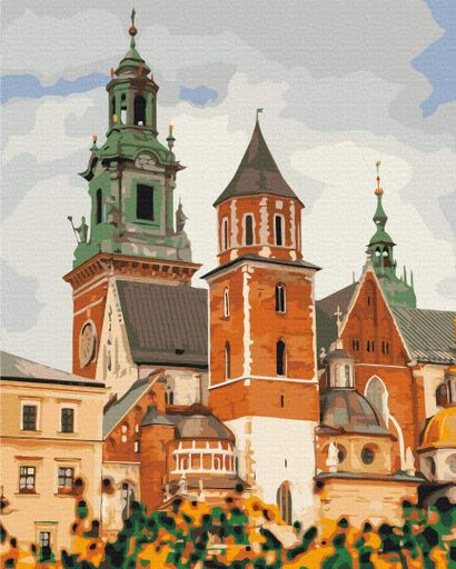 Картина за номерами "Вавельський замок у Кракові" Brushme 40x50 см tvo0008973 (2043348)