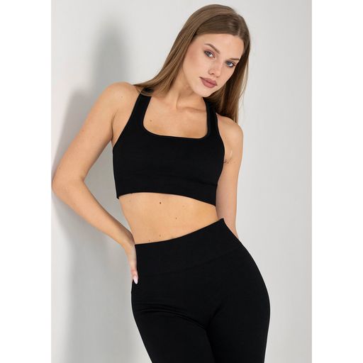 Бесшовный спортивный топ женский Flexit Flex Top Cut-Out Fit в рубчик