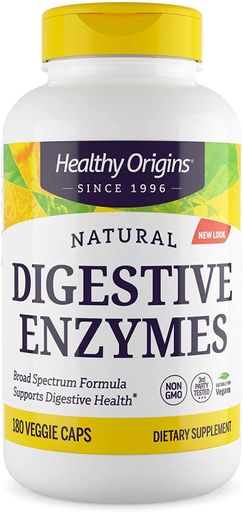 Травні ферменти, Digestive Enzymes, 180 капсул Healthy Origins vit0001619 (2043553)