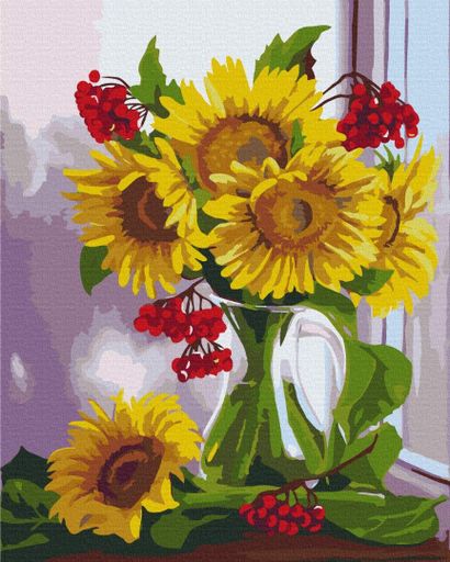 Картина за номерами Калинові соняшники © Valentyna Ivanova Brushme 40x50 см tvo0006300 (2044553)