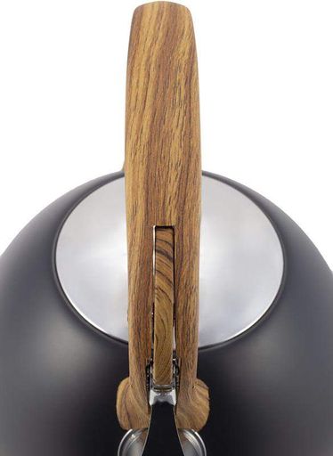 Чайник Whistling Kettle Black із нержавіючої сталі зі свистком Kamille 20 см kuh0006800 (2044563)
