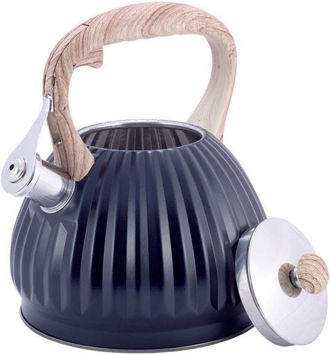 Чайник Whistling Kettle Black из нержавеющей стали со свистком Kamille Ø19х24,5 см kuh0006801 (2044566)