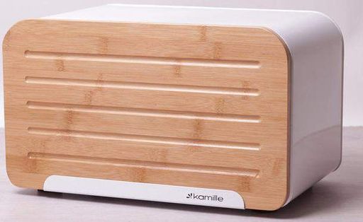 Хлебница Breadbasket Steel&Bamboo из нержавеющей стали Kamille 35х20х21 см kuh0006814 (2044574)