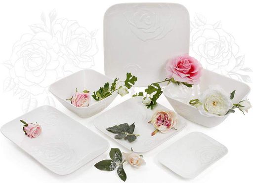 Набор 2 фарфоровые подставные тарелки "White Rose" фарфор BonaDi 30,5х30,5х3,2 см kuh0007135 (2044701)