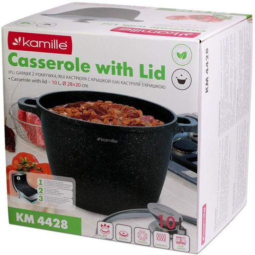 Каструля Landes Grey з литими алюмінієвими ручками Kamille Ø28х20 см kuh0007775 (2045192)