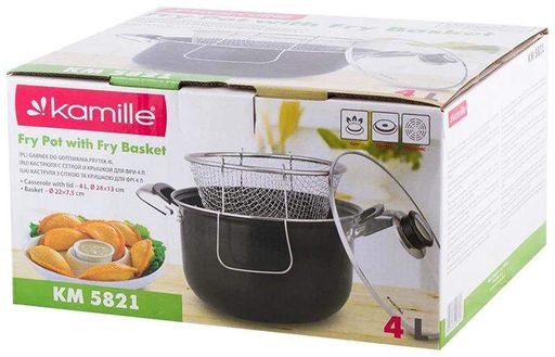 Каструля-фритюрниця Lexine Kamille Ø22х13 см, Ø19х8 см kuh0007788 (2045205)