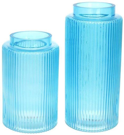 Ваза декоративная Ancient Glass "Прозрачная Лазурь" Bona 25х12 см dec0009158 (2045317)
