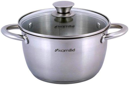 Кастрюля Gladys из нержавеющей стали, с мерной шкалой Kamille Ø24х13,8 см kuh0007858 (2045375)
