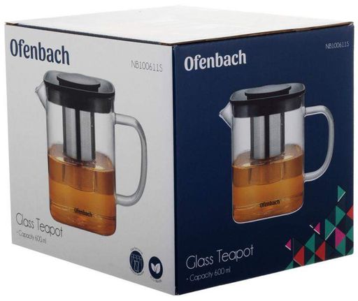 Заварочный чайник стеклянный Ofenbach 600 мл kuh0009137 (2045396)