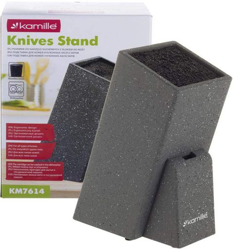 Підставка-колода для ножів Brash Stand, з наповнювачем Kamille 10,5x10,5х26 см kuh0007463 (2046086)