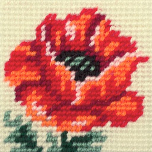 Вишивка напівхрестиком 10×10 см «Турецький мак», «Bambini», X-2402 (2046653)