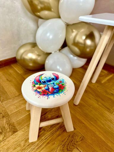 Стілець дерев'яний дитячий Табурет дитячий Ручної роботи "Скітч" 25x25x24 см. (2046830)