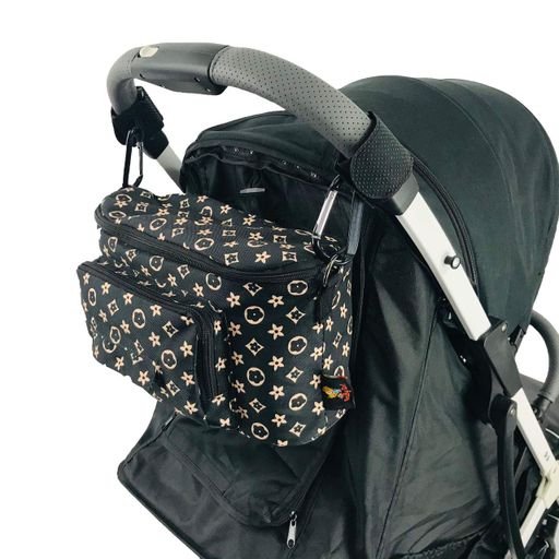 Сумка на коляску Baby Go с водоотталкивающим покрытием. Черно-желтая LV (2047211)