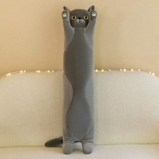 Мягкая игрушка объятия антистресс Британский Кот батон 90 см My Kigu Серый (9049) (2048148)
