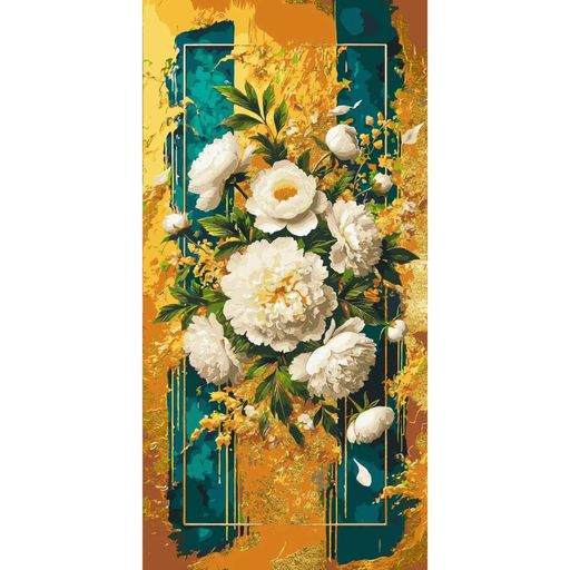 Картина по номерам "Яркие цветы" LW5110 с красками металлик 40х80 см (2048876)