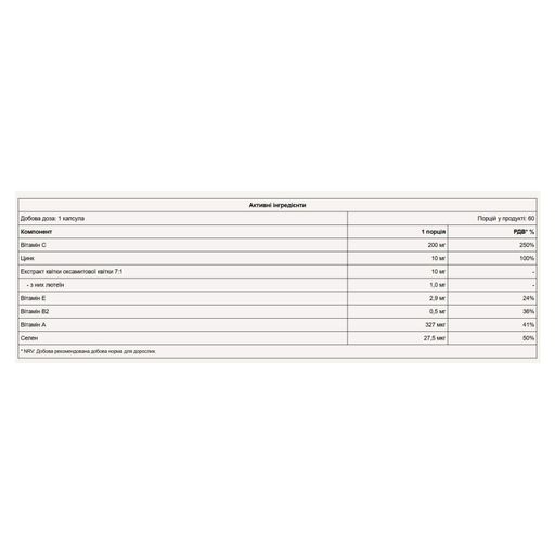 60 капсул для улучшения зрения и здоровья глаз (692598) (2049178)