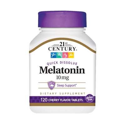 Натуральна добавка Melatonin 10 mg, 120 таблеток 21st Century fit0015764 (2049616)