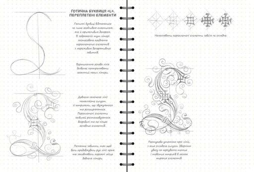 Скетчбук SketchBook "Малюємо красиві літери" Експрес курс рисування (2049645)