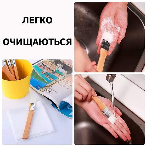 Набір нейлонових пензлів для малювання Worison із короткою ручкою 6 штук (2049683)