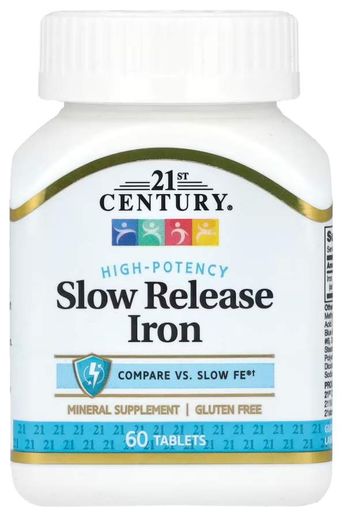 21st Century Iron Slow Release 45 мг 60 таб (2050420)