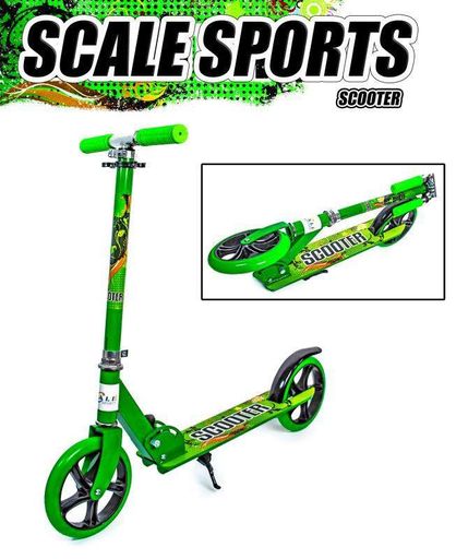 Дитячий двоколісний складаний самокат Scooter 460 зелений колір для дітей від 5-ти років (2050806)