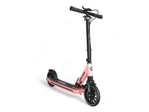 Дитячий двоколісний самокат Jin Tai Scooter Рожевий складаний з амортизатором і ручним гальмом 200 мм (2050898)