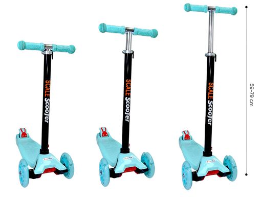 Самокат чотириколісний Scooter MAXI колеса PU зі світлом алюмінієва рама антиковзна платформа. Turquoise (508020338) (2051042)