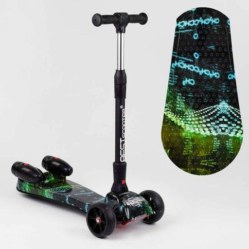 Самокат Best Scooter MAXI с парогенератором, музыка, дым, турбина, регулируемое алюминиевое рулевое управление (2051437)